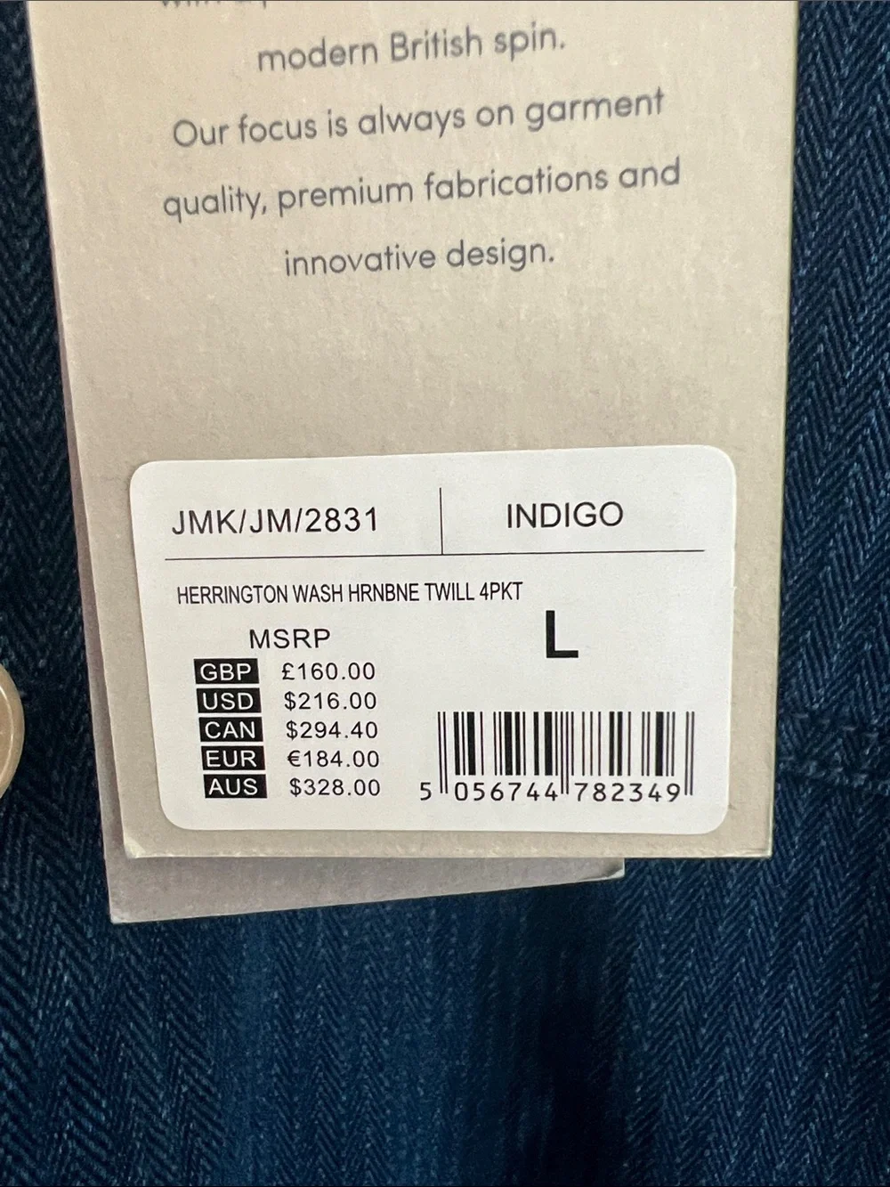 Folk Men's Indigo Denim Shirt Jacket - Picture 2 of 7